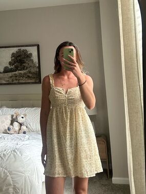 Target Light Yellow Floral Mini Dress